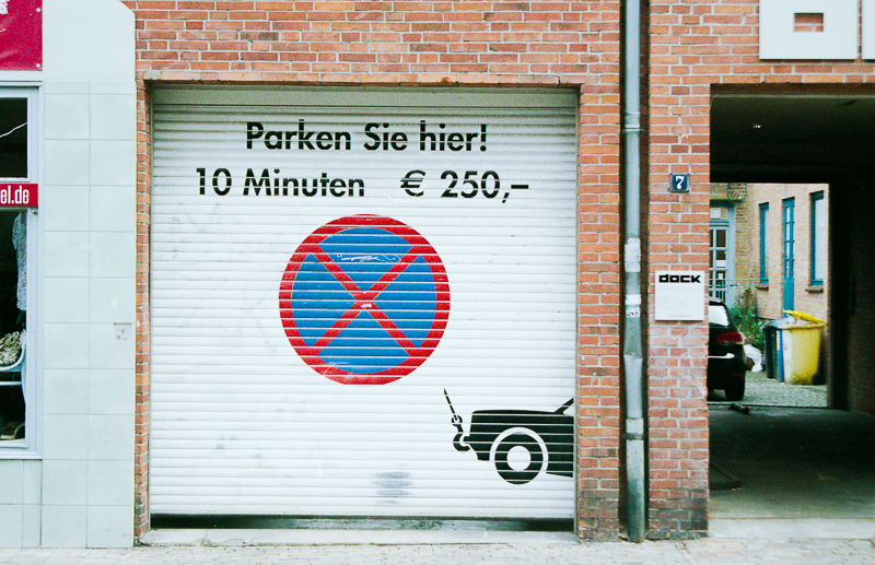 Get a cheap parking place for only 250 bucks per 10 minutes.